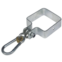 Colier pentru leagăn cu carabină 9x9cm, pătrat Gri 620897