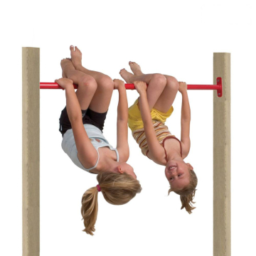 Bară de gimnastică 108 cm incl. 2 stâlpi Roșu 620968