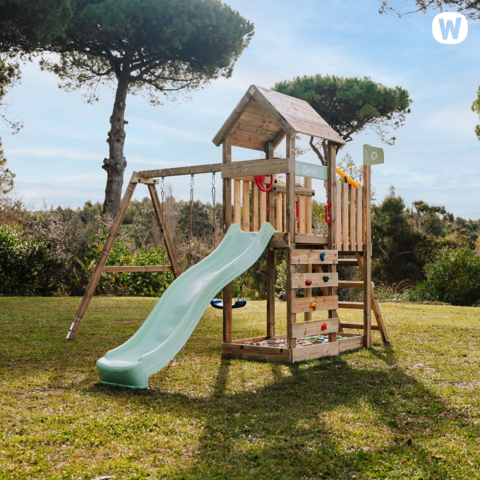 趣味 Lightning outdoor Kinderspielturm mit Holzdach MultiFlyer | Wickey.ro